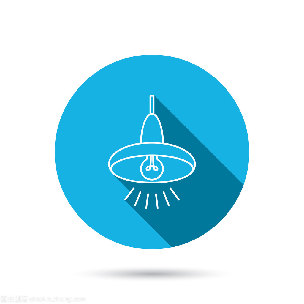 天花板燈圖標。燈光照明標志